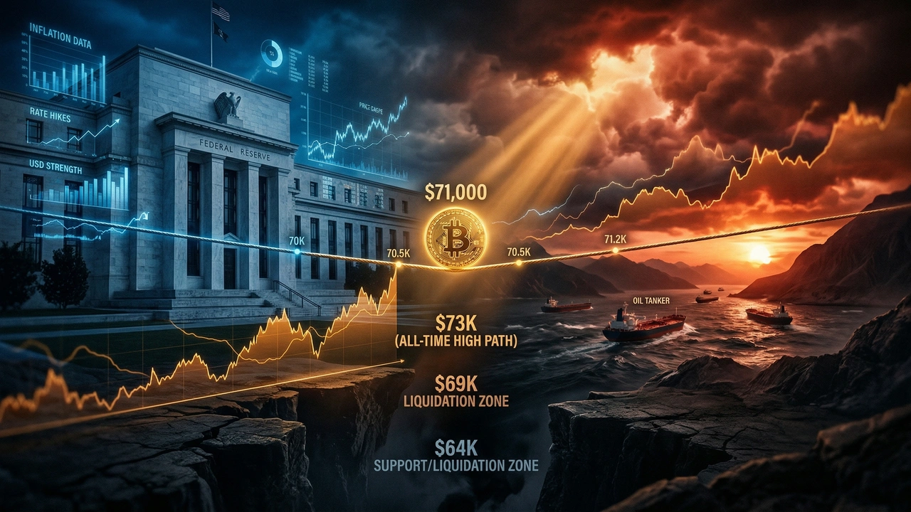 Bitcoin bei 71.000 $: Makroökonomische Gegenwinds lassen Bullen und Bären rätseln