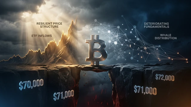 Bitcoin am Scheideweg: Widerstandsfähigkeit gegen schwächelnde Fundamentaldaten