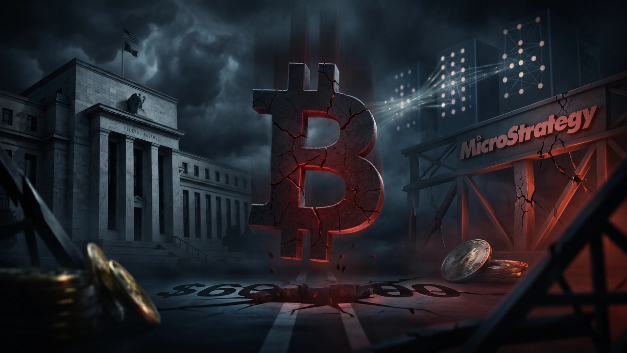 Bitcoin Cracks $60K: Strategy Pressure and Fed Hawkishness Converge