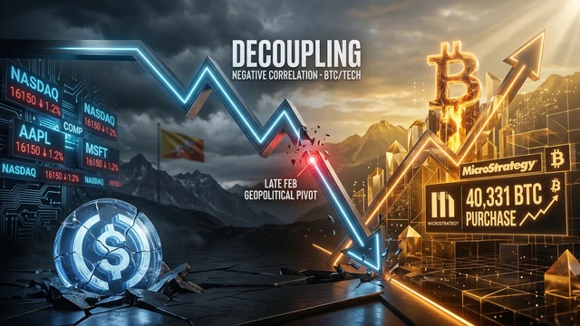 Bitcoin entkoppelt sich von Technologieaktien, während geopolitische Spannungen die Märkte neu gestalten
