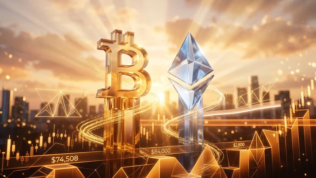 Bitcoin peilt 84.000-Dollar-Ausbruch an, während Ethereum eine Erholung auf 2.800 Dollar anstrebt