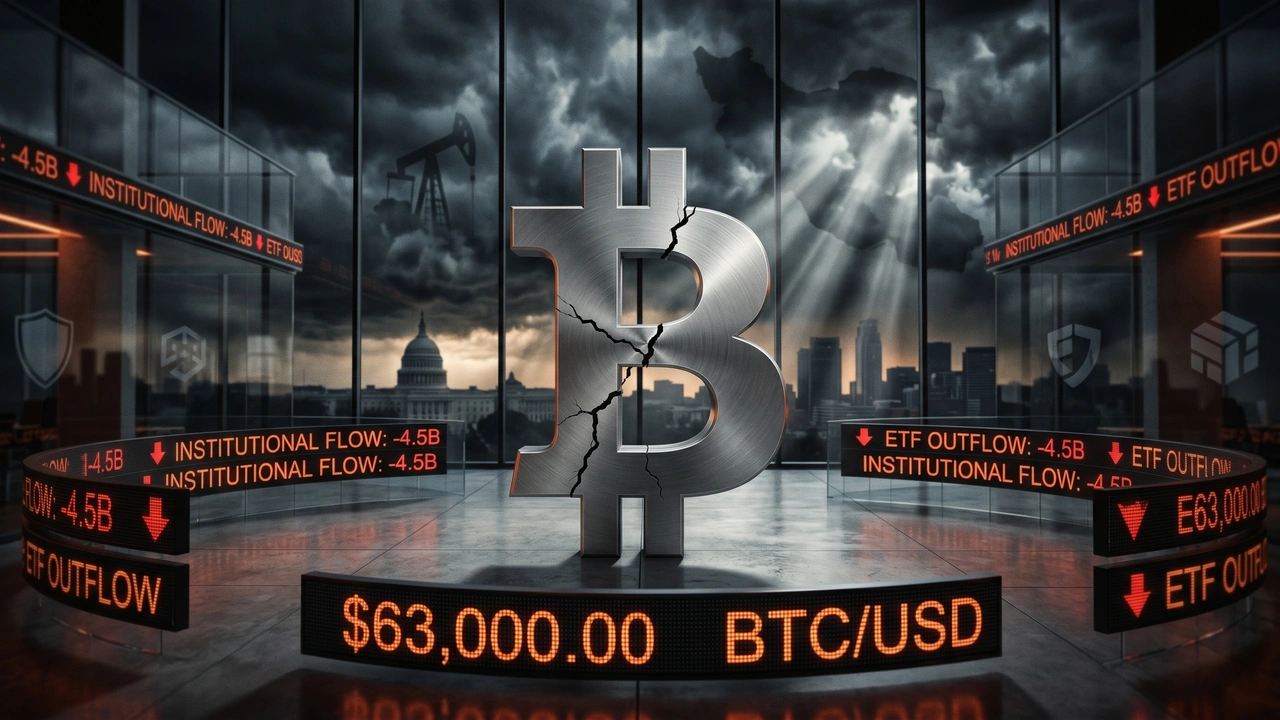 Bitcoin hält die 63.000-Dollar-Marke, während institutionelles Kapital weiter abfließt