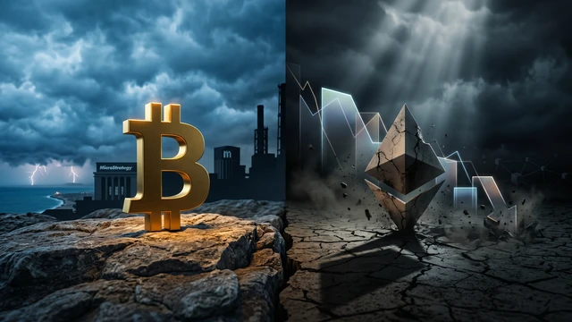 Bitcoin behauptet sich, während Ethereum seine tiefste Identitätskrise durchlebt