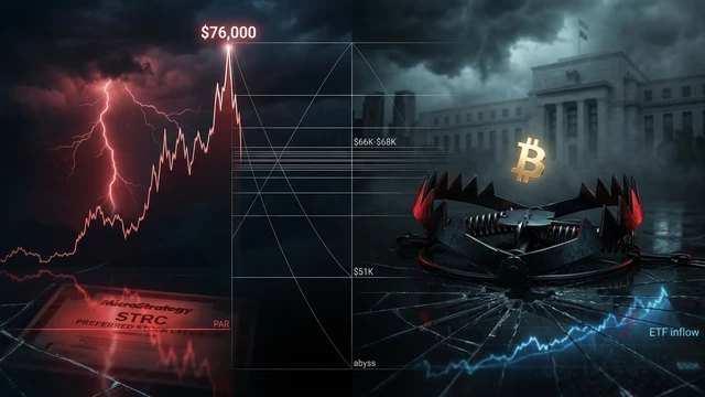 Bitcoins Ablehnung bei 76.000 $: Erholungsrally oder Bear Trap in Verkleidung?