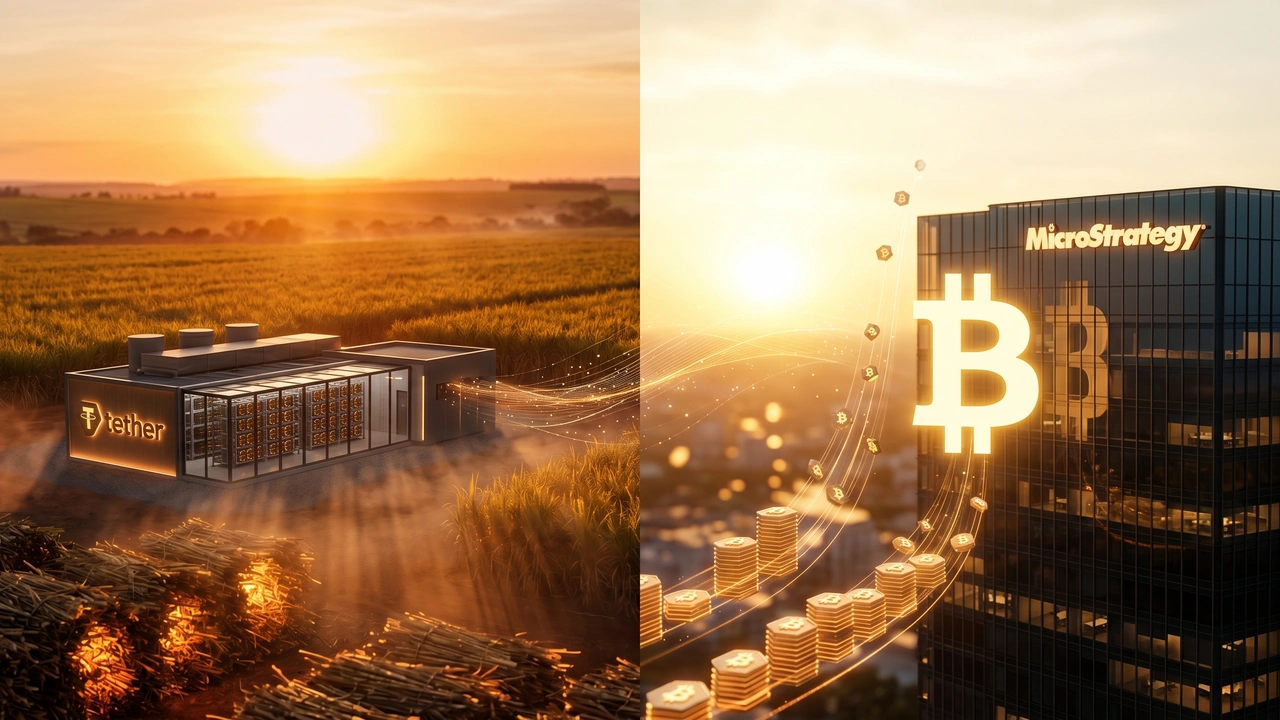 Bitcoins neue Machtakteure: Tether baut Zuckerrohr an, Saylor baut BTC an