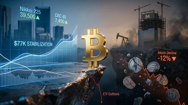 Bitcoin Stabilizes Near $77K While Altcoins Struggle to Follow