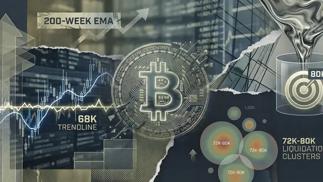Bitcoin Tests Critical $68K Trendline as Bulls Target $80K Liquidity Grab