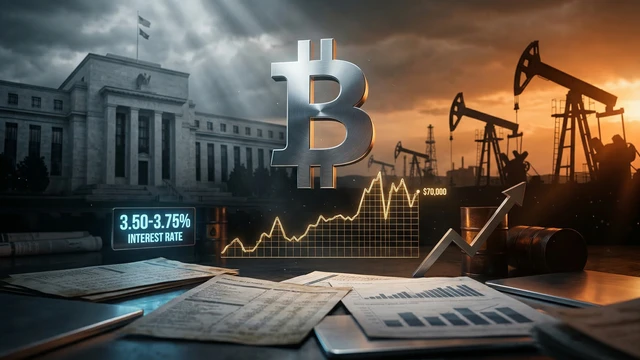 Fed hält Zinsen stabil, während Bitcoin Inflationsschock und Kriegsprämie navigiert