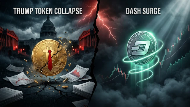 Trump-Token stürzen 90% ab, während Dash zulegt: Eine Geschichte zweier Märkte